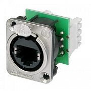 Neutrik NE8FDV-Y110 панельный разъем RJ45  вертикальная установка под зажим провода IDC-110